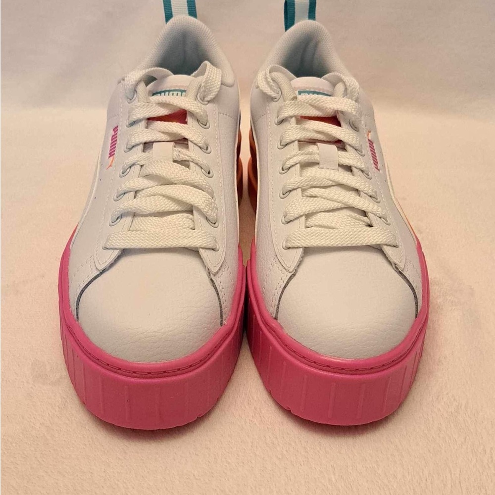 Puma Mayze Daybreak White/Pink Grade School Girls’ Shoe/Women’s 8.5 - Picture 3 of 9